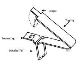 Roofing slate jenny twin clip slate fixing system