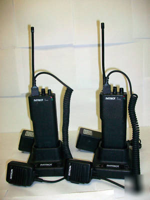 Set of 2 ritron portable radios rtx-450 w/speaker-mics