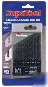 Supatool hss metal drill bit set