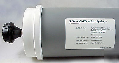 Hans rudolph 5570 calibration syringe 3 liter 38MM od