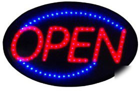 Lighted led neon open store window sign animated mode
