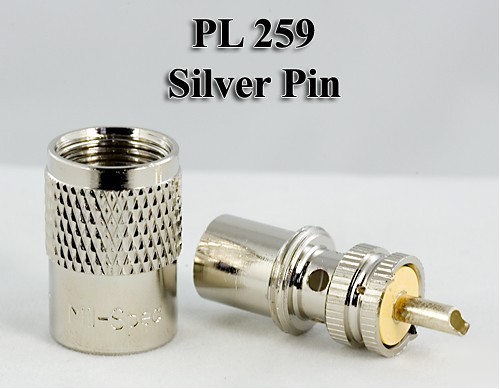 New 10 pl 259 coax connectors silver pin solder type