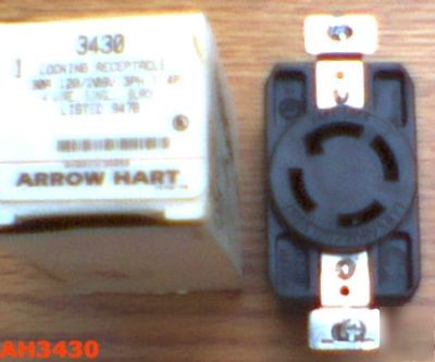 New arrow hart AH3430 HBL3430 30 120/208 3 y receptacle