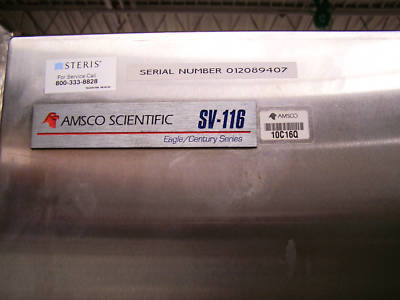Amsco steris sv-116 eagle 15X15X24 autoclave sterilizer