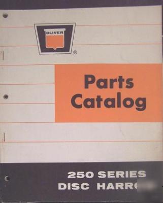 Oliver 250 disk harrow parts manual - original