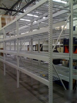 Pallet rack beams steel king teardrop 8' used med duty 