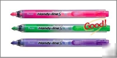 Pentel handy-line retractable s-highlighter 3COLOR 