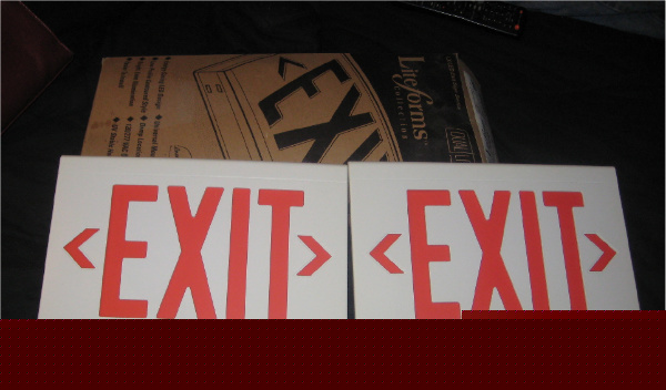 Dual lite lxurwe led exit sign by liteforms 