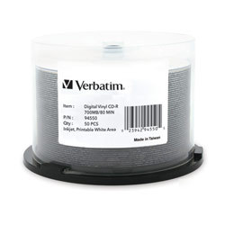 New verbatim digital vinyl cd-r media 94550