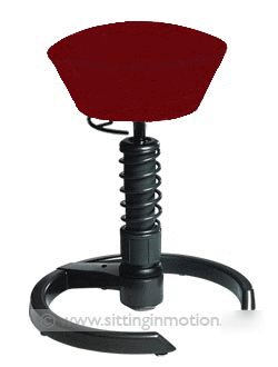 Swooper ergonomic mac pc task chair stool cardinal red