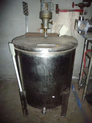 Stainless steel mixing tank 100-gal with mixer & cover