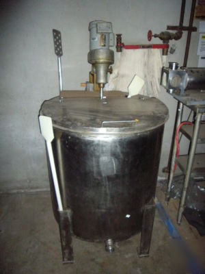 Stainless steel mixing tank 100-gal with mixer & cover