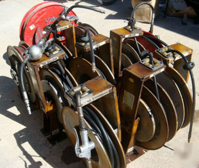 Mixed lot of hose reels & oil pump meters aro graco