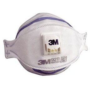 3M #9211 N95 respirator with exhalation valve 10/pkg