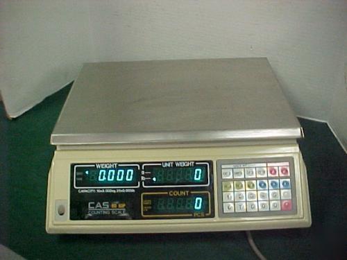 Cas sc-10P digital counting scale, 25 lb x 0.005 lb