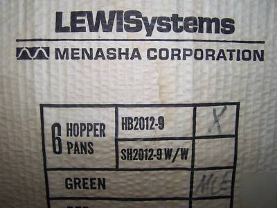 Lewis bins HB2012-9 hopper front containers / lot of 6