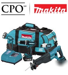 New makita 18V cordless lxt li-ion 4PC combo kit LXT407 