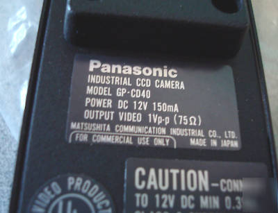 New panasonic gp-cd-40 industrial ccd camera, 
