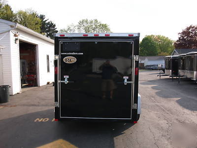 New 2010 6X12 v-nose enclosed motorcycle trailer loaded