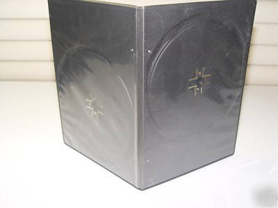 New 100 ultra slim 7MM black double dvd/cd box