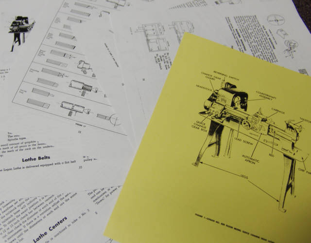  lathe instruction manual logan no. 815-816-820-821