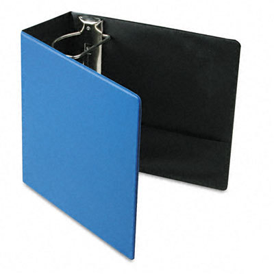 Recyc d-ring binder w/finger slot 5IN cap medium blue