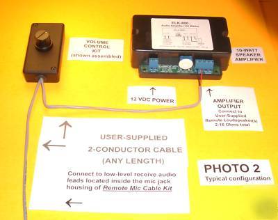 Rsa remote speaker amplifier kit motorola cdm CDM1250