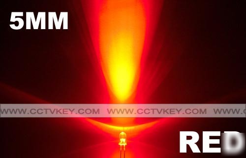 100 pcs 5MM red led 14000MCD free shipping