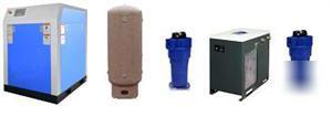 20 hp total rotary screw air compressor system