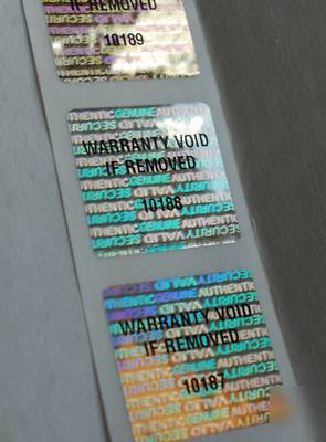 50 square warranty void hologram labels stickers seals