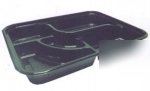 Five compartment plastic bento box with lid (#306)