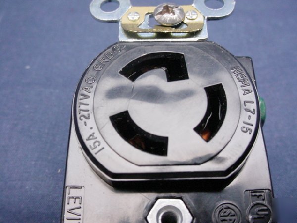Leviton L7-15 locking duplex receptacle outlet 15A 277V