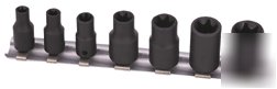 New 7 piece e-star / e-torx impact socket set - 