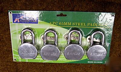 New a.f.t. 4PC. 65MM steel padlocks