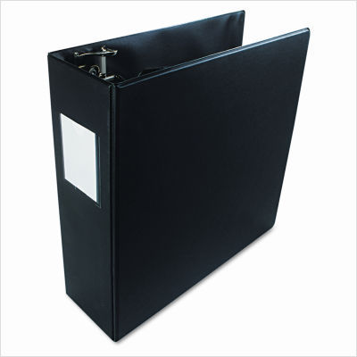 Basic vinyl d-ring binder, 3IN capacity, black