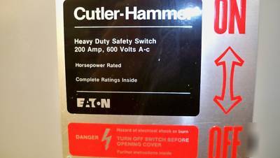 Cutler hammer DH364NGK 200 a safety disconnect switch 
