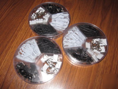 Staples assorted binder clips paper clips push pins 