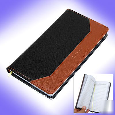 Faux leather cover diary business notebook stationery
