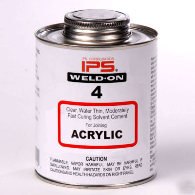 Ips weld-on # 4 solvent acrylic cement glue 1 pint 16OZ