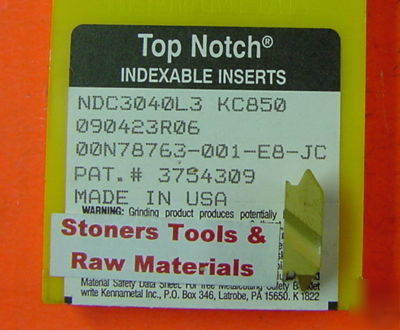 New 10PIC ndc 3040L3 KC850 kennametal top notch inserts 
