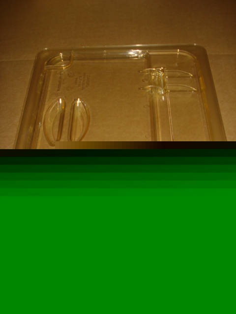 Cambro #20HPLN h-pan fliplids, 1/2 size, notched