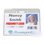 Clear vinyl proximity badge holders - 2-1/8 x 3-3/8