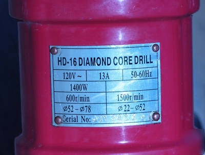 GÃ¶lz model hd 16, 2-speed diamond core drill motor, vg+