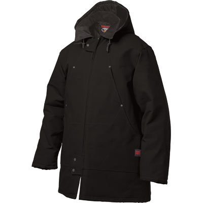 Tough duck hydro parka w hood - x-l, black