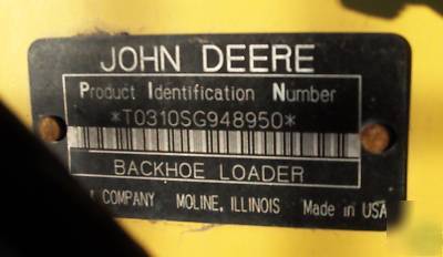 '05 john deere 310 super g turbo back hoe backhoe