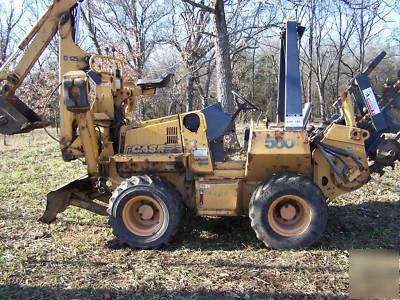 1998 case 560 trencher backhoe 4X4 six way blade 