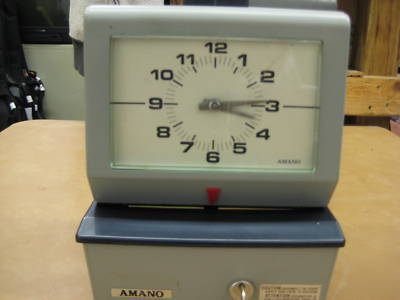 Amano model 3636 time recorder attendance clock