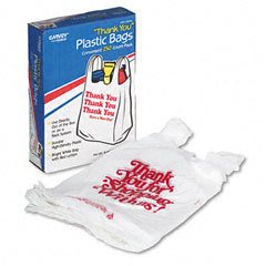  thank you printed plastic bags, 11W x 6D x 22H, .5 