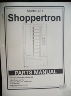 Crane national shoppertron 431 parts manual, vending