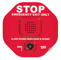Sti 6400 safety alarm exit stopper red siren horn 9V